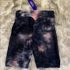 High waist scrunch butt lift textured Biker shorts